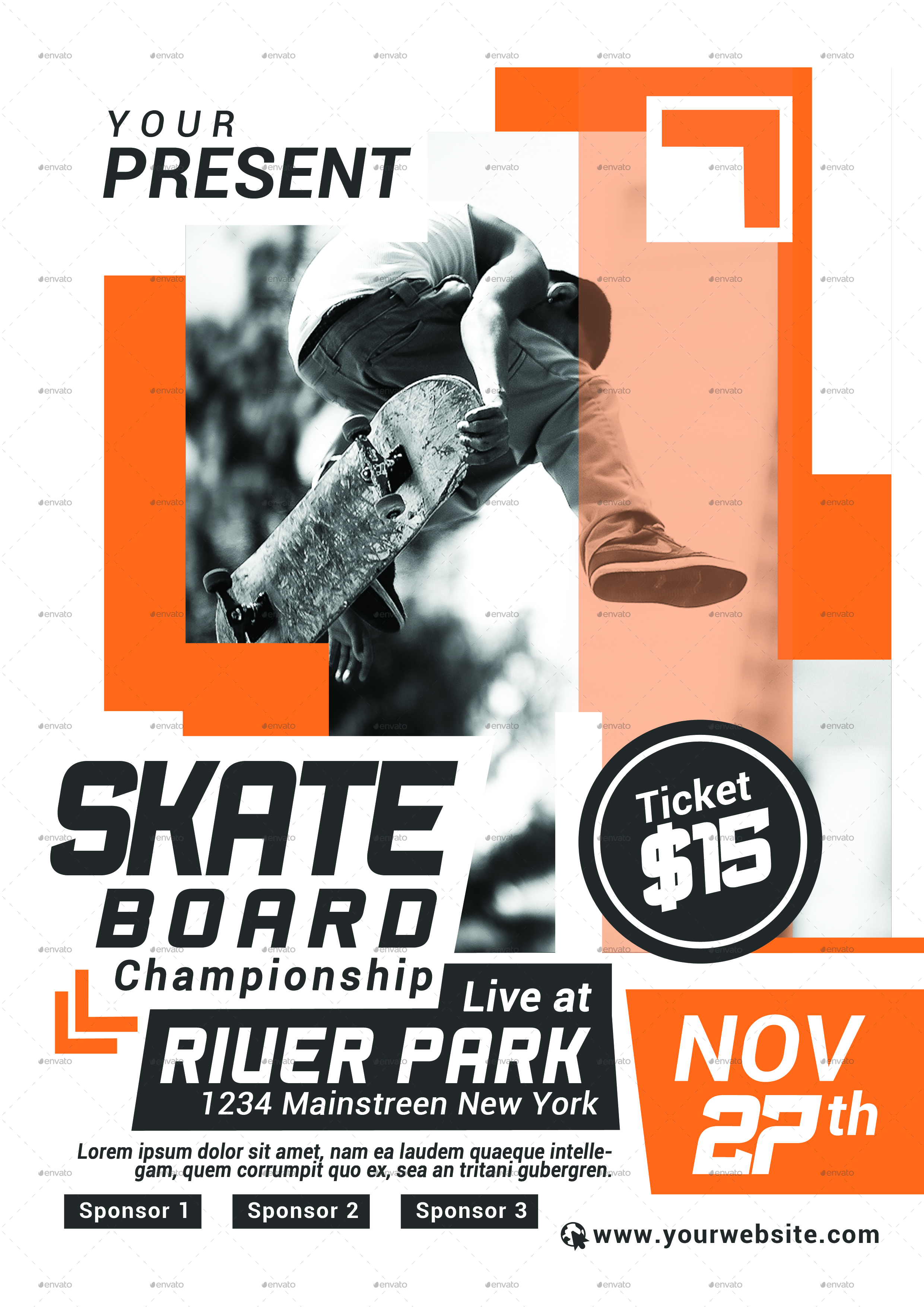 Extreme Sport Competition Flyer by Muhamadiqbalhidayat GraphicRiver